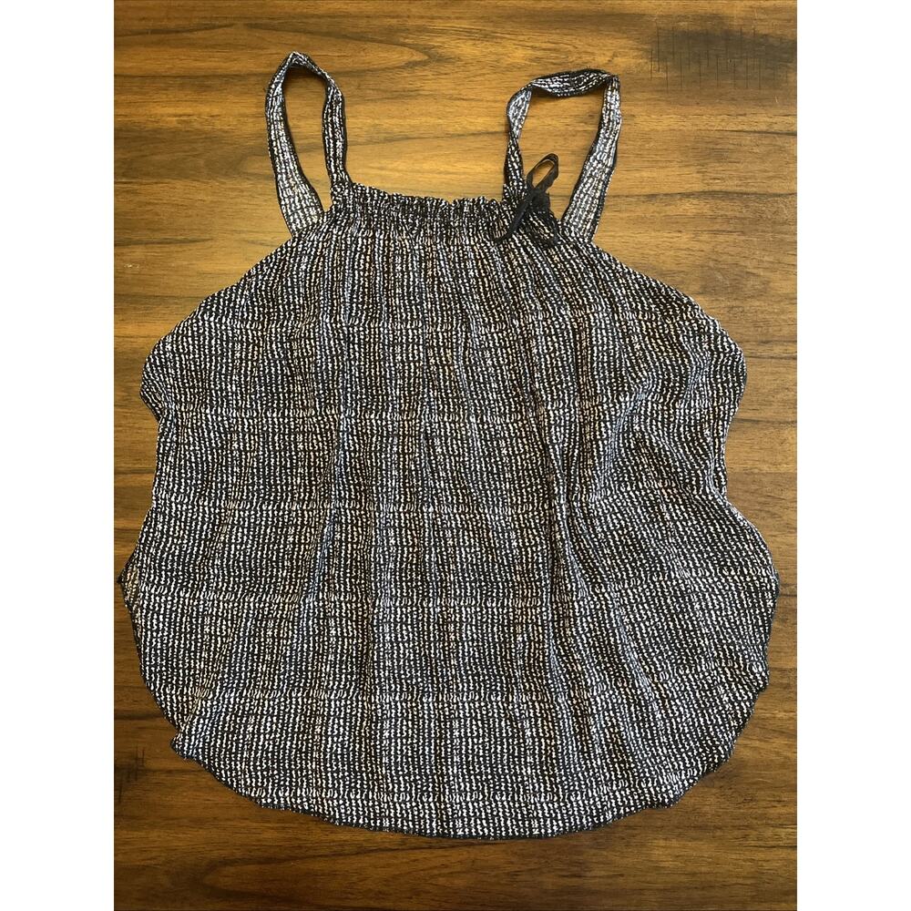 Intimately Free People Medium Black Pink Cami Tank Top w/ Bow Romantic Cottage - Picture 1 of 11